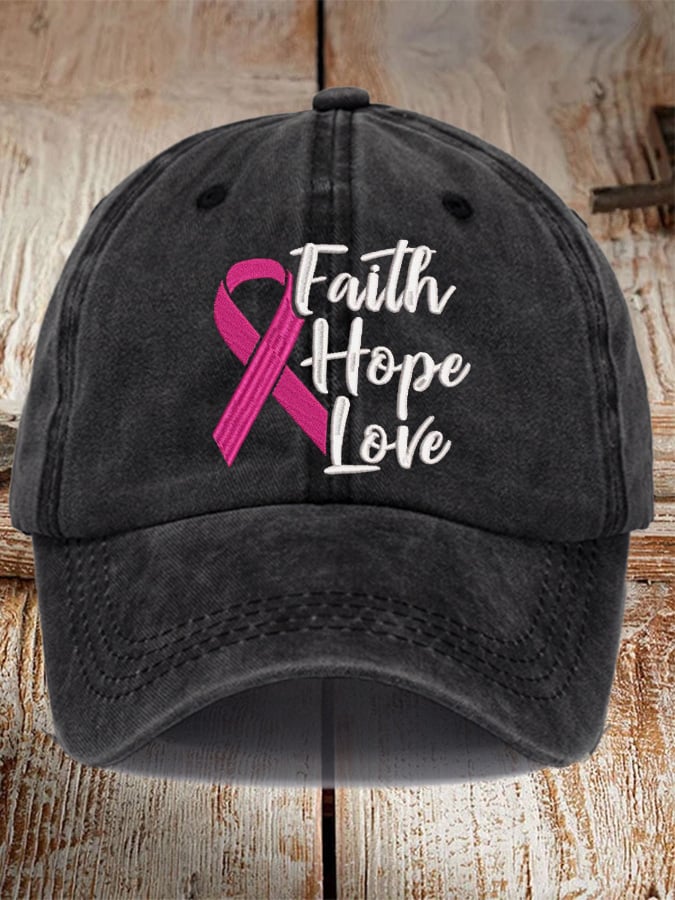 Unisex Pink Ribbon Breast Cancer Awareness Baseball Cap