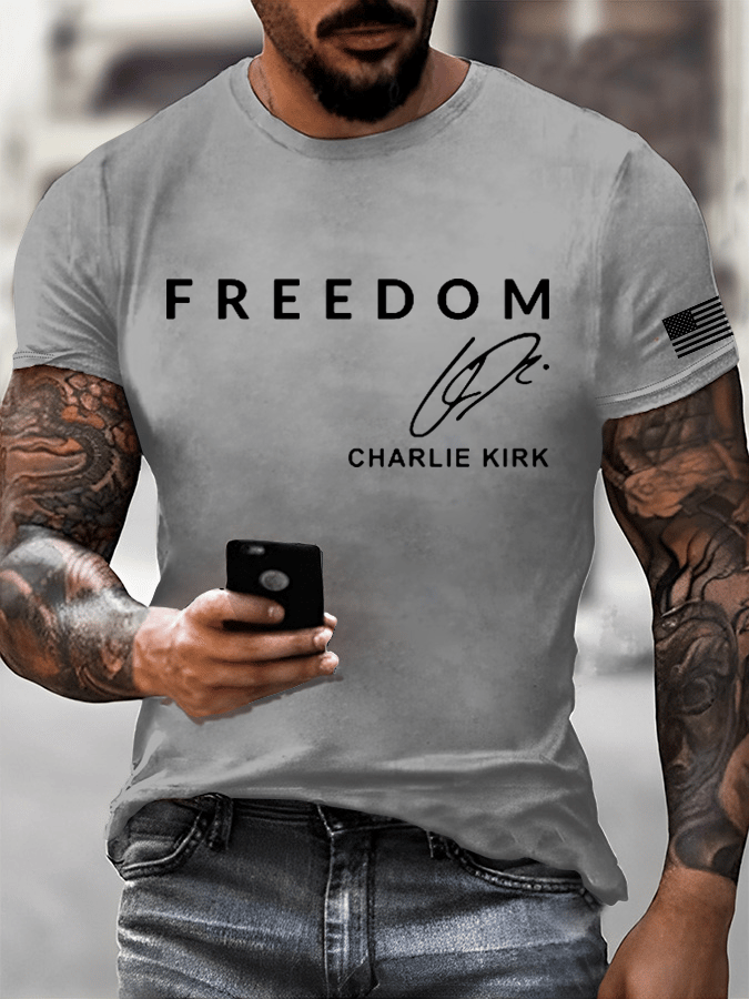 Men's Freedom Print T-Shirt