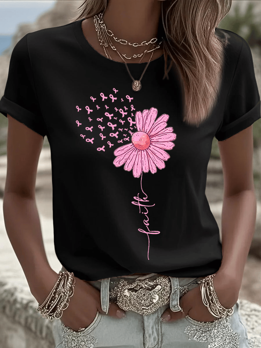 Women's Breast Cancer Faith T-Shirt