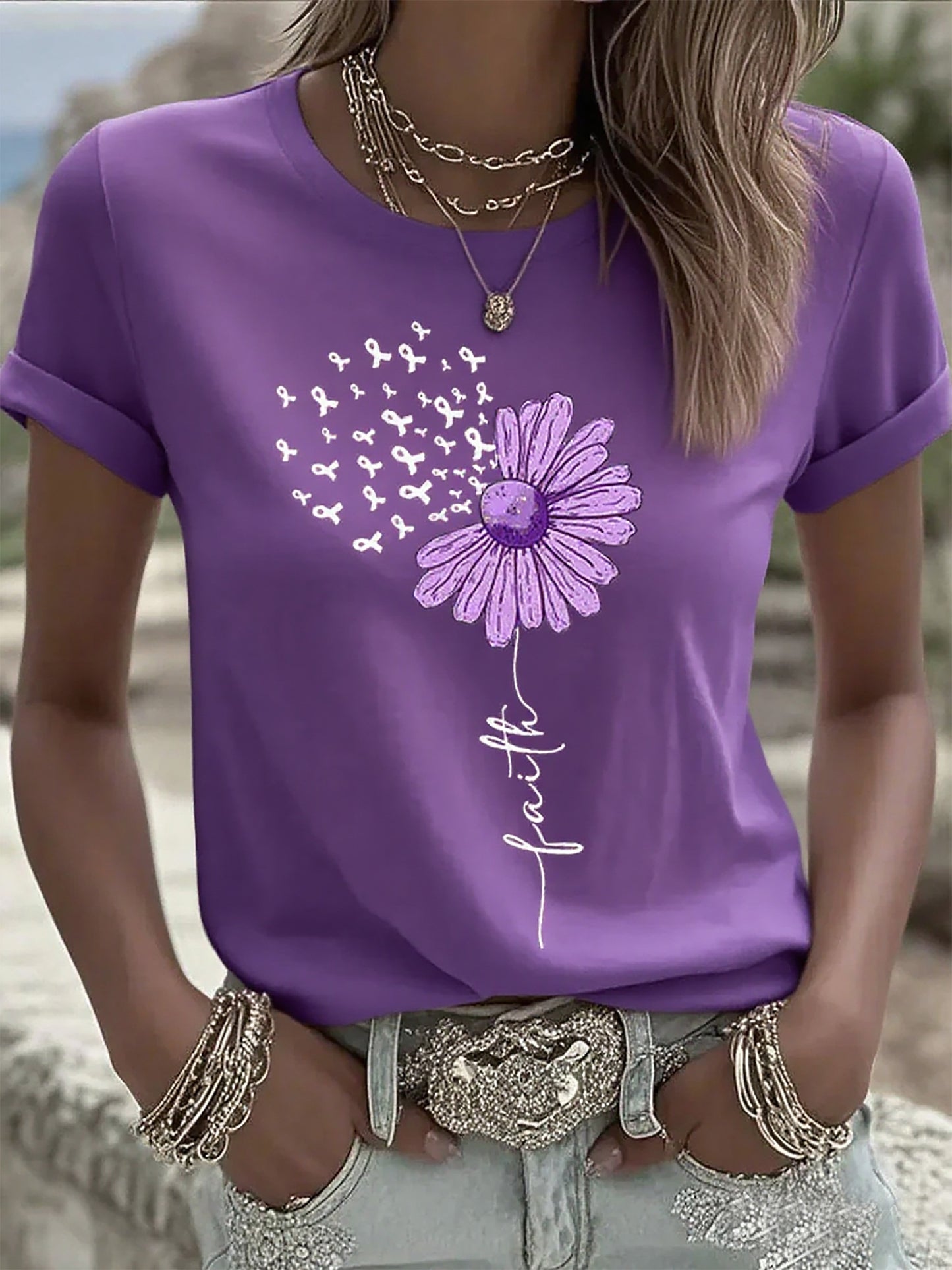 Women's Breast Cancer Faith T-Shirt