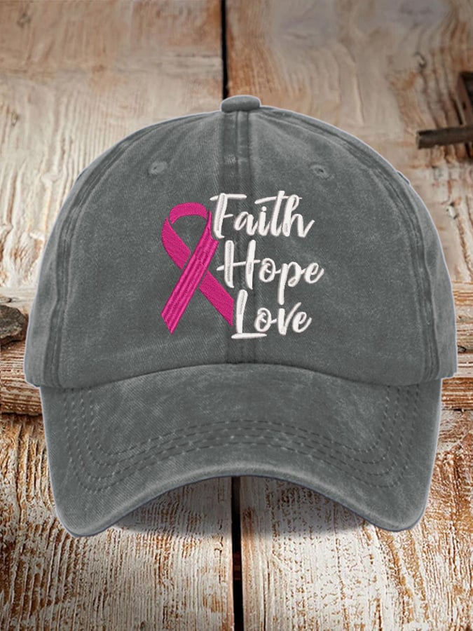 Unisex Pink Ribbon Breast Cancer Awareness Baseball Cap