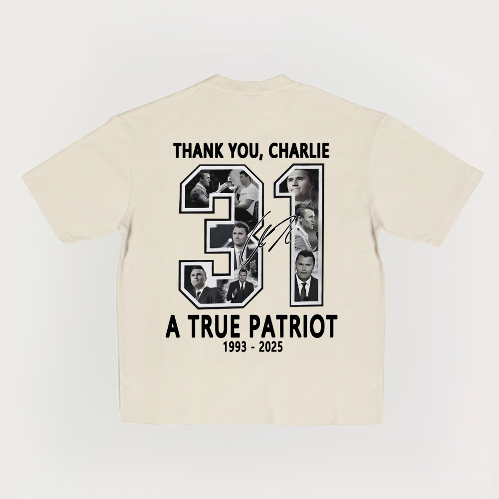 Freedom Charlie Kirk Two Side Tshirt