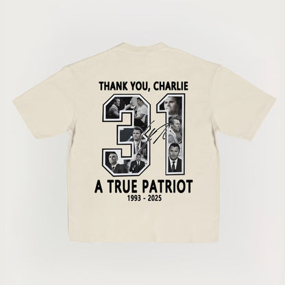 Freedom Charlie Kirk Two Side Tshirt