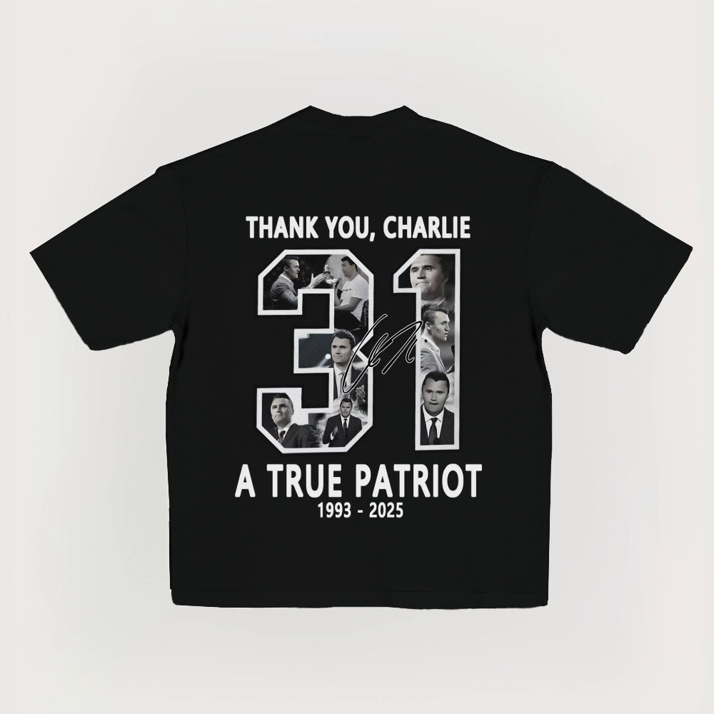 Freedom Charlie Kirk Two Side Tshirt