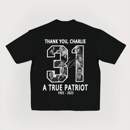 Freedom Charlie Kirk Two Side Tshirt