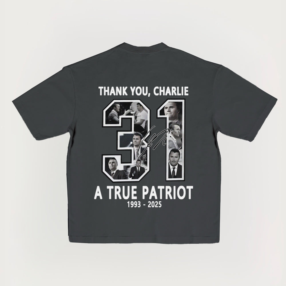Freedom Charlie Kirk Two Side Tshirt