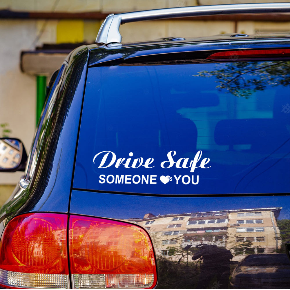Drive Safe Car Mirror Decal Crystal Label Stickers For Your Love