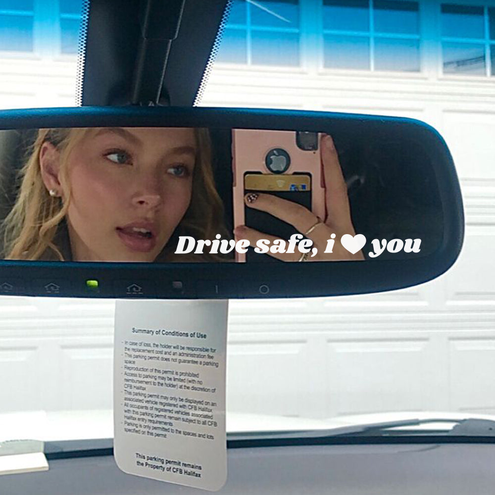 Drive Safe Car Mirror Decal Crystal Label Stickers For Your Love