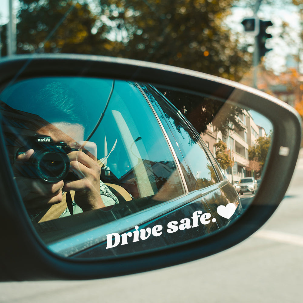 Drive Safe Car Mirror Decal Crystal Label Stickers For Your Love