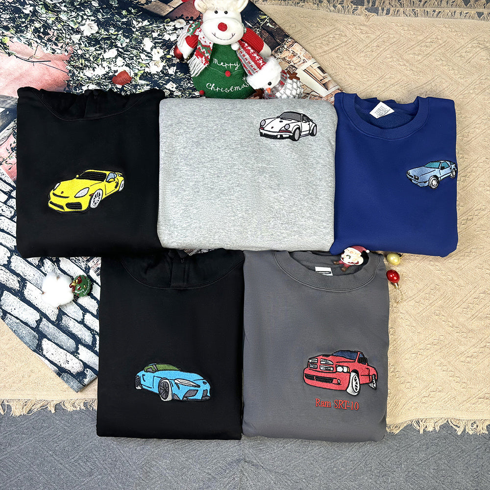 Klamay™ Plus Velvet Style-Customized Car Craft Sweatshirt/Hoodies, Car Enthusiast Gifts