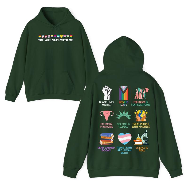 Equality shirt, Human rights shirt, You are safe with me T-shirt/Sweatshirt/Hoodie