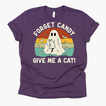 Forget Candy Give Me A Cat Unisex Premium Bella Canvas 3001 T-Shirt