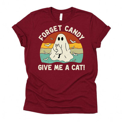 Forget Candy Give Me A Cat Unisex Premium Bella Canvas 3001 T-Shirt