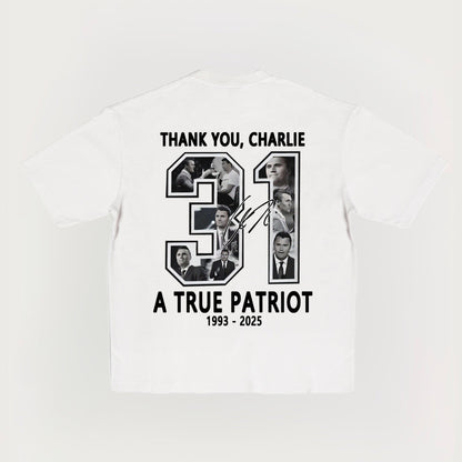 Freedom Charlie Kirk Two Side Tshirt
