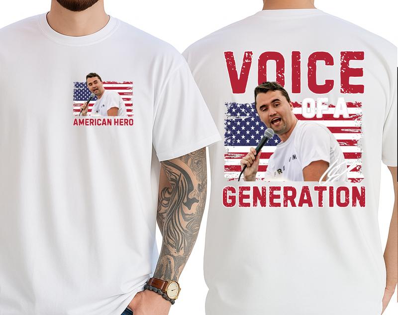 Charlie Kirk Voice of a Generation Tee, Unisex T-shirt, Men's Women's Shirt, Gift for Fan