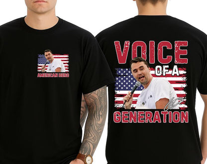 Charlie Kirk Voice of a Generation Tee, Unisex T-shirt, Men's Women's Shirt, Gift for Fan