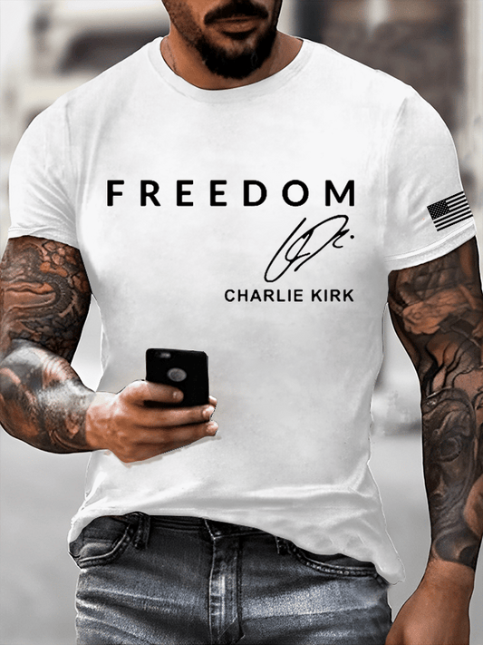 Men's Freedom Print T-Shirt