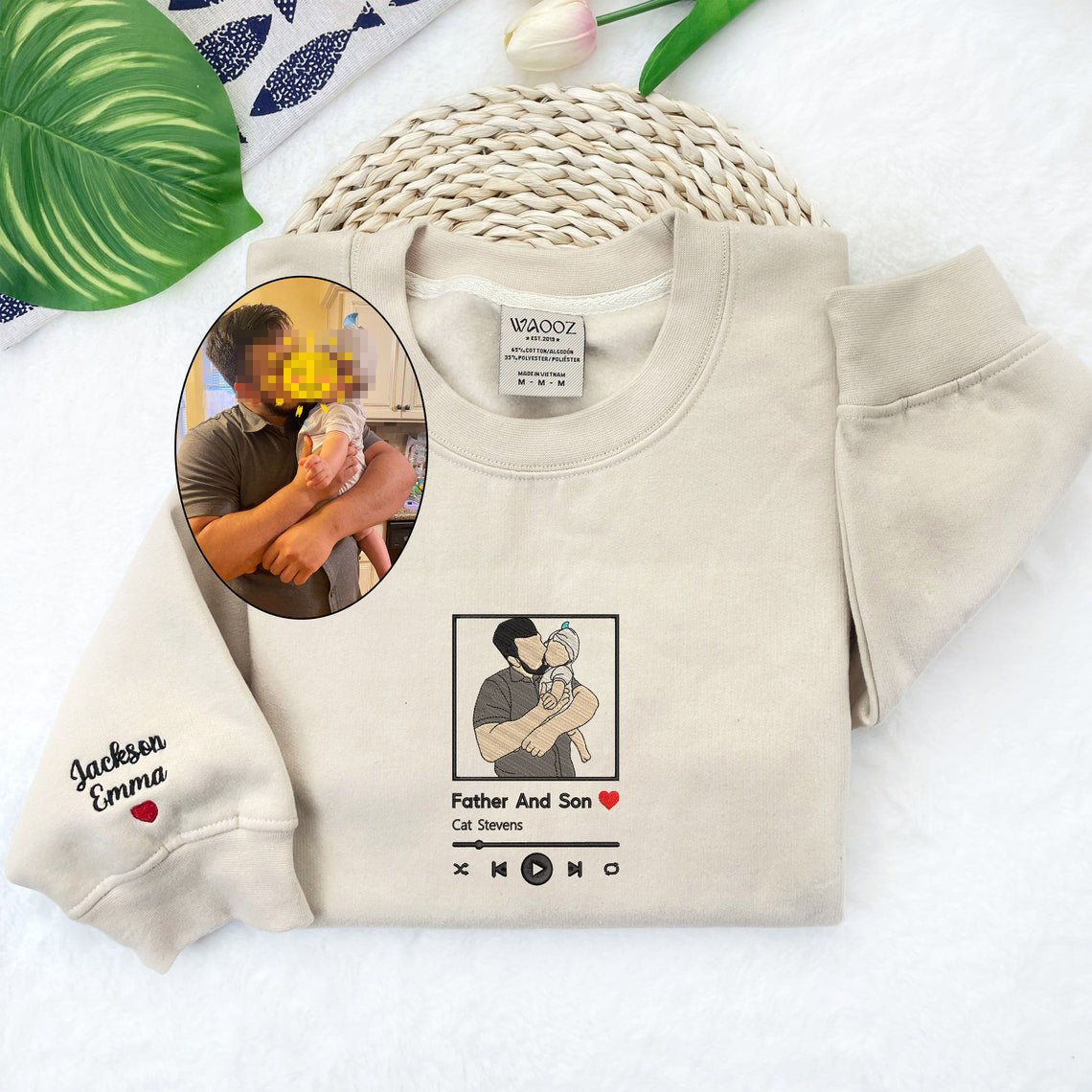 Custom Portrait Embroidery for Couples and Family Gifts