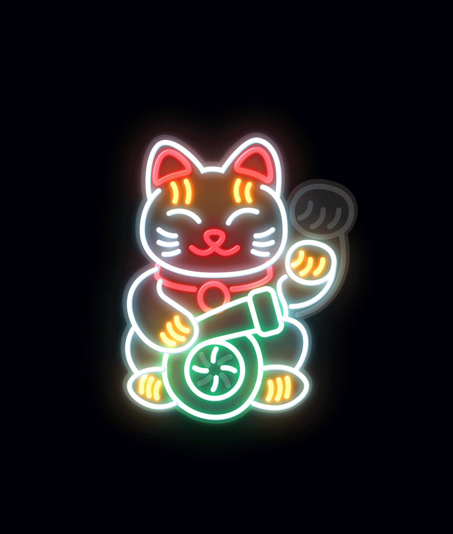 *NEW* Turbo Cat - LED Sticker